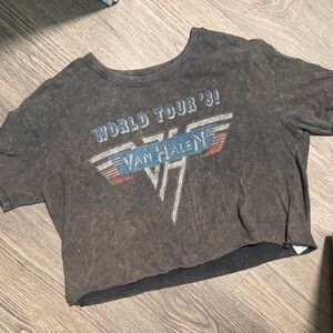 American Eagle Van Halen Cropped Tee